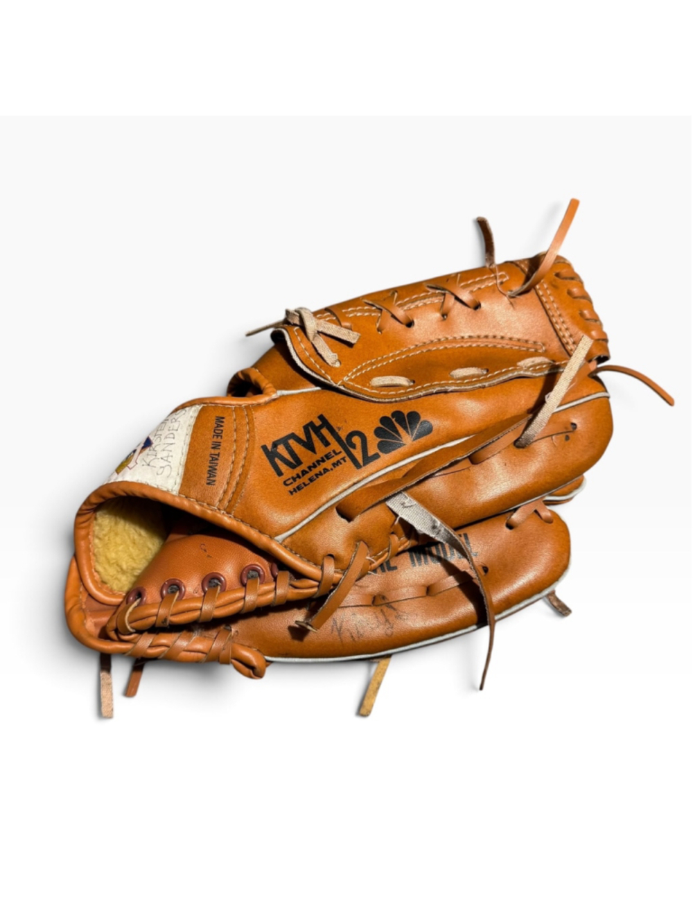 Vintage Ktvh Channel 12 Nbc Coca Cola Promotional Baseball Glove Promo Signed